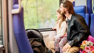 Met kinderen in de trein