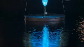 Wandel langs lichtkunst bij Zilver op Water in Lelystad