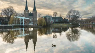 Maak een Podwalk door een historische stad in Nederland